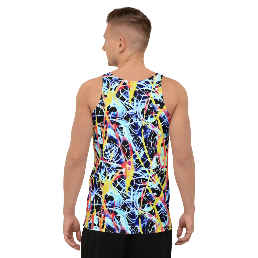 Aftershock Azure on Men's Tank Top — Back