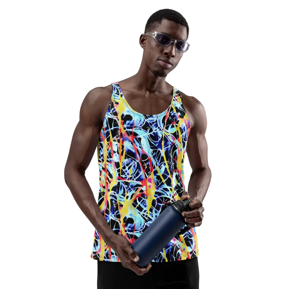 Aftershock Azure on Men's Tank Top — Front