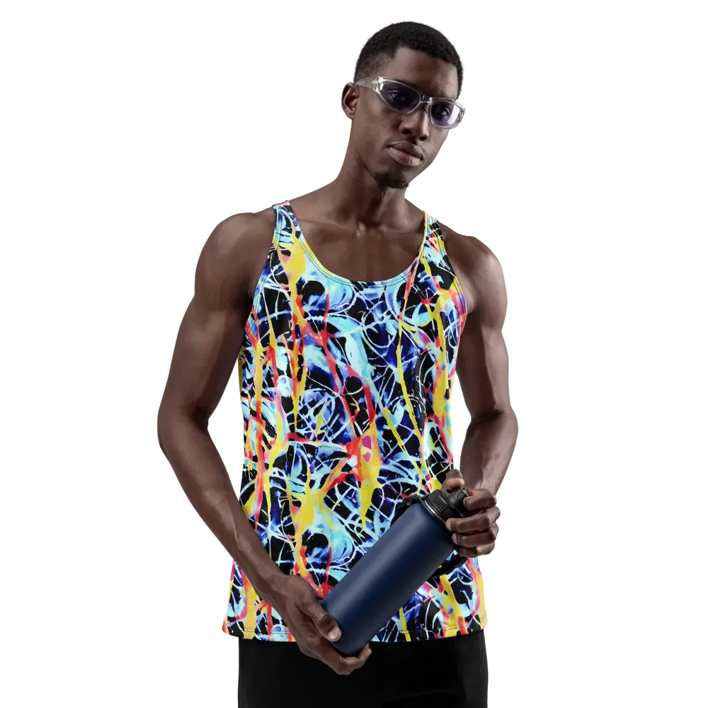 Aftershock Azure on Men's Tank Top — Front