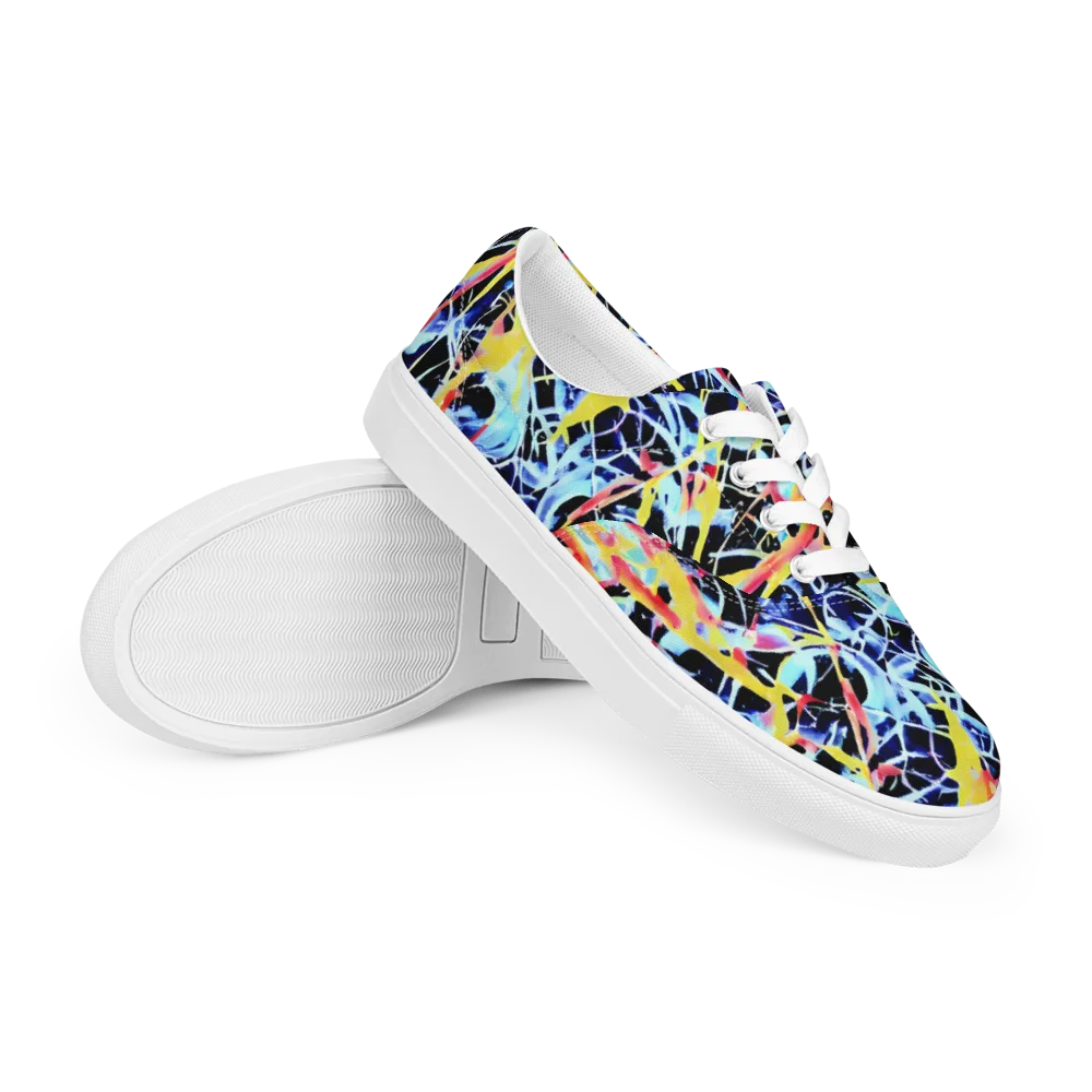Aftershock Azure on Men's Lace-Up Canvas Shoes — Right Front