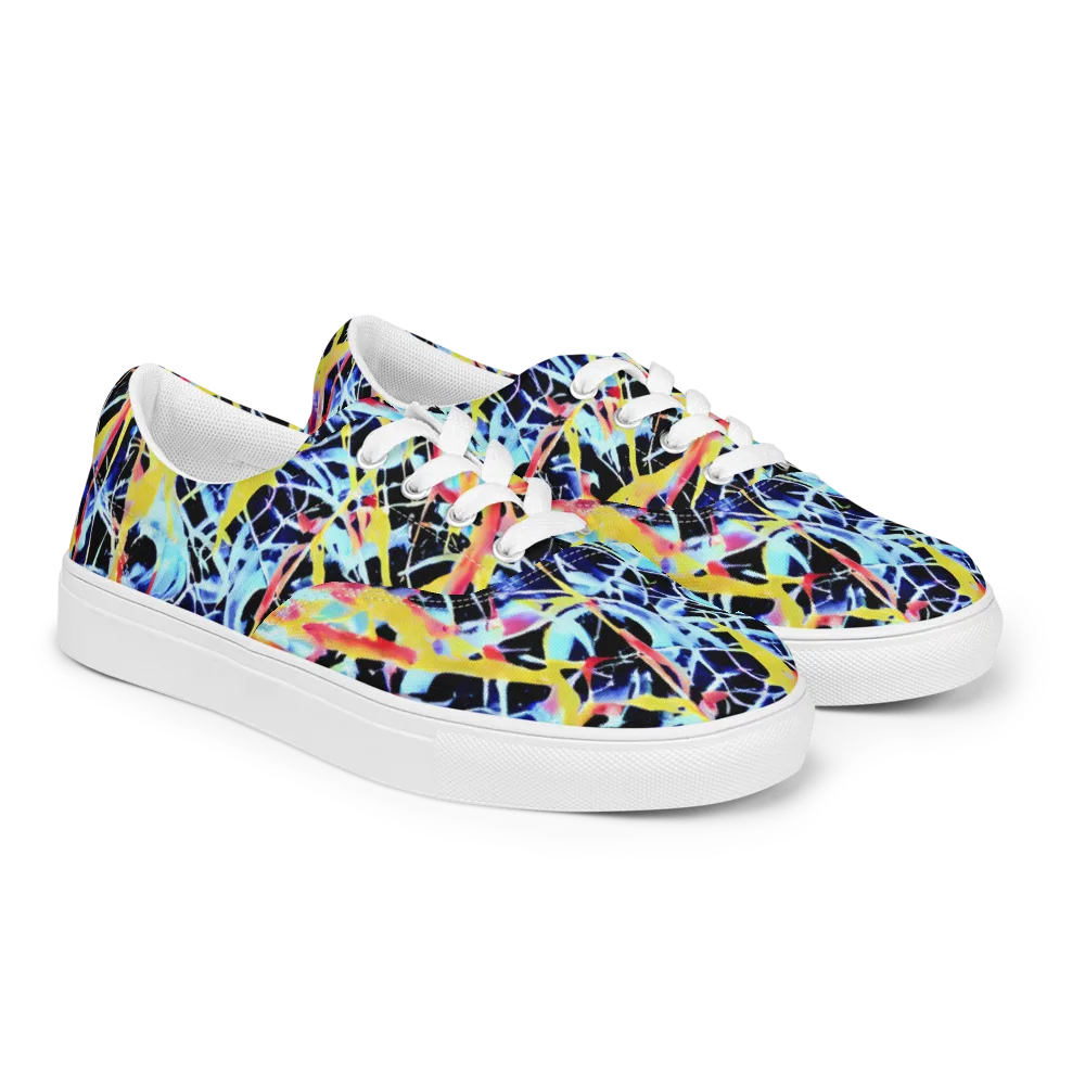Aftershock Azure on Men's Lace-Up Canvas Shoes — Right Front