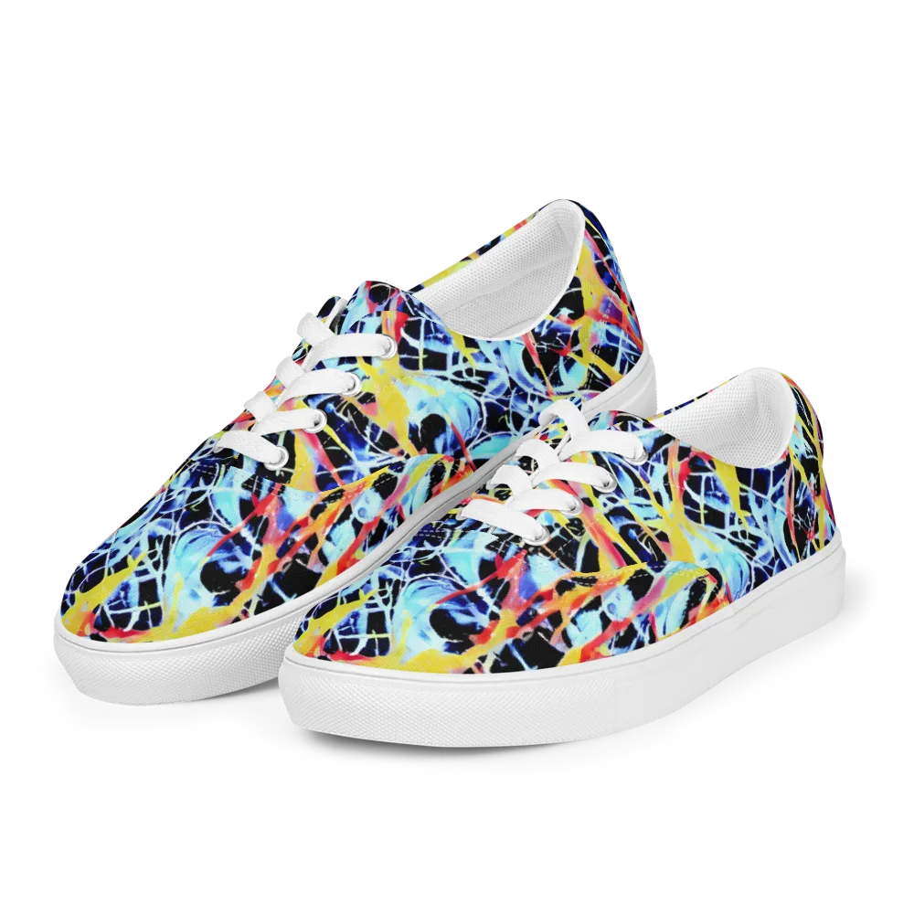 Aftershock Azure on Men's Lace-Up Canvas Shoes — Left Front