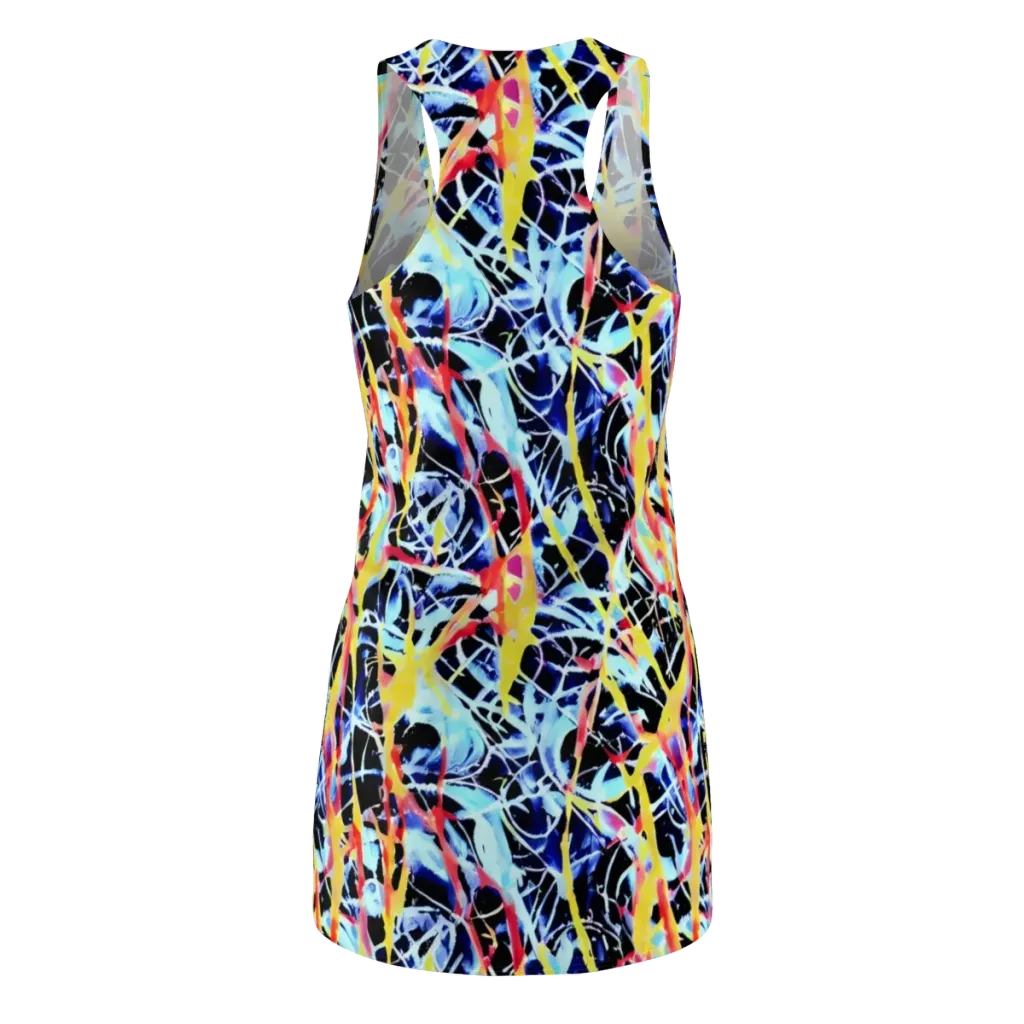 Aftershock Azure on Racerback Dress — Back