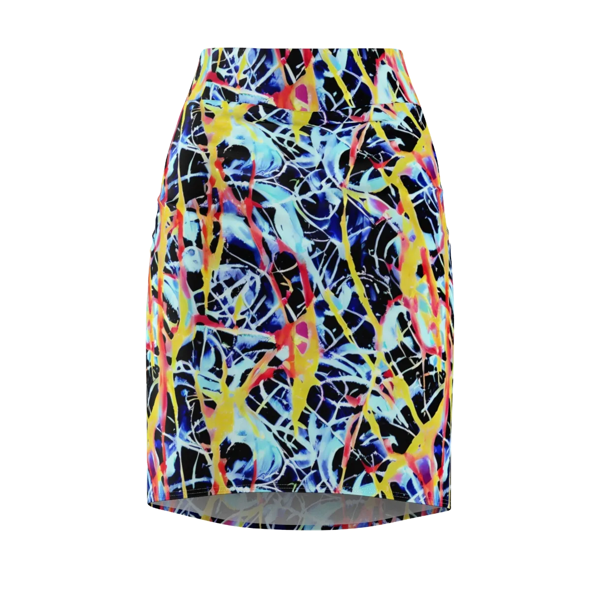 Aftershock Azure on Pencil Skirt — Front