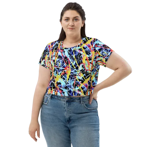 Aftershock Azure on a Crop Tee