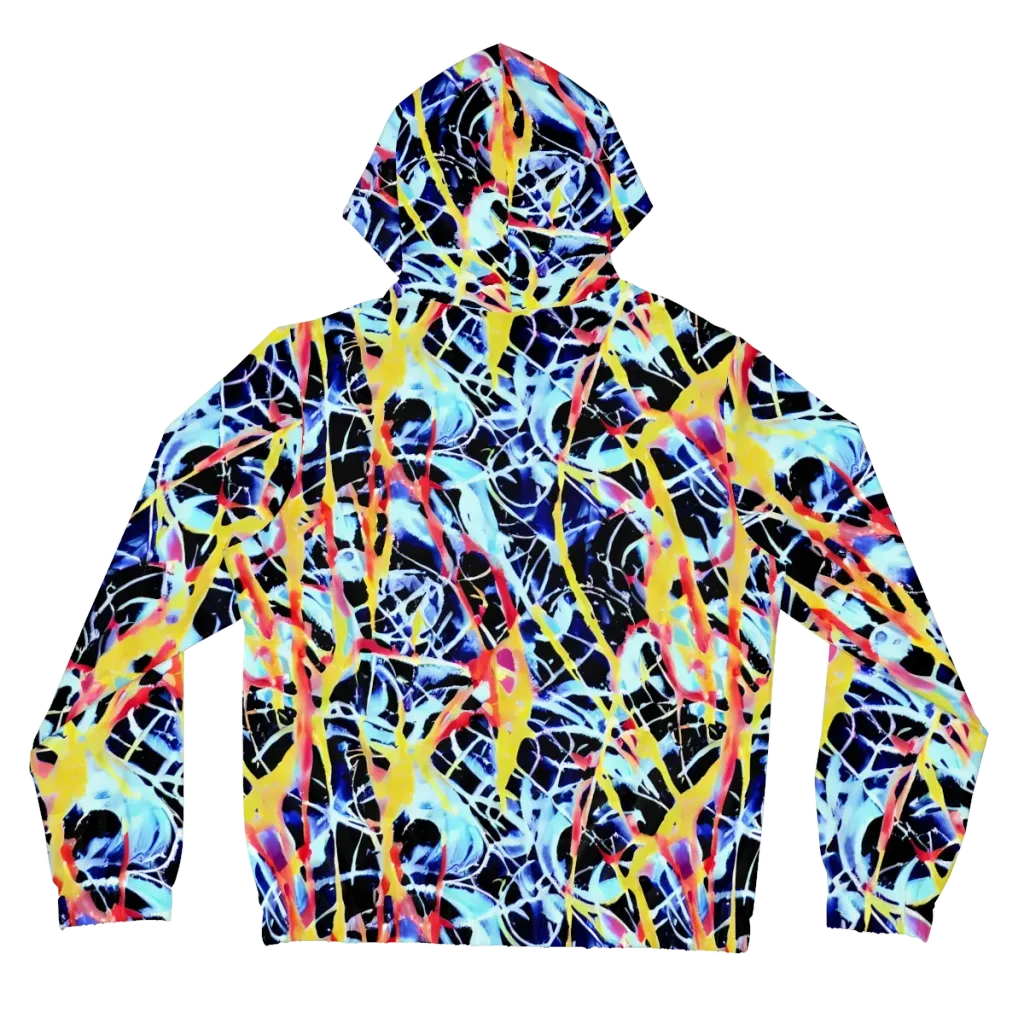 Aftershock Azure on Women's Full-Zip Hoodie — Back