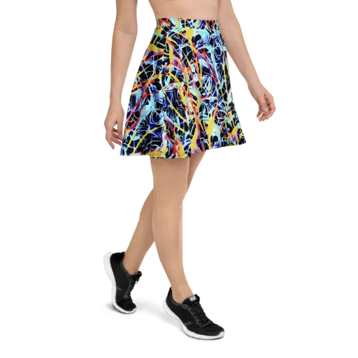 Aftershock Azure on a Skater Skirt