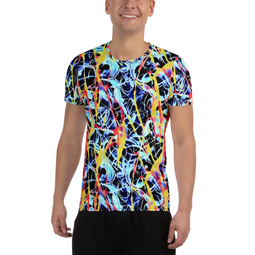 Aftershock Azure on Men's Athletic T-Shirt — Front