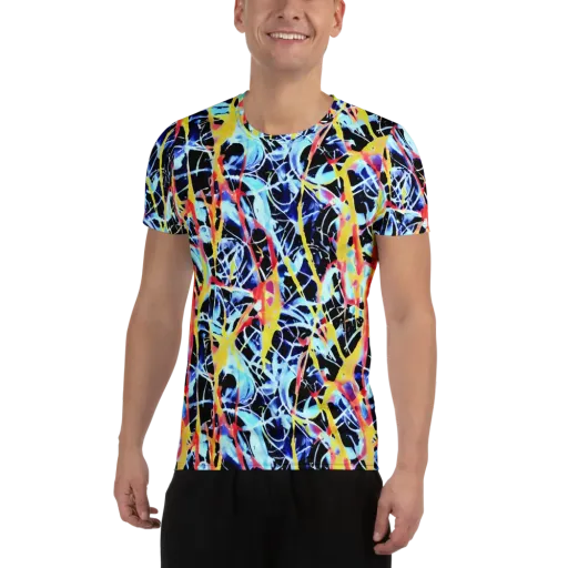 Aftershock Azure on a Men's Athletic T-Shirt