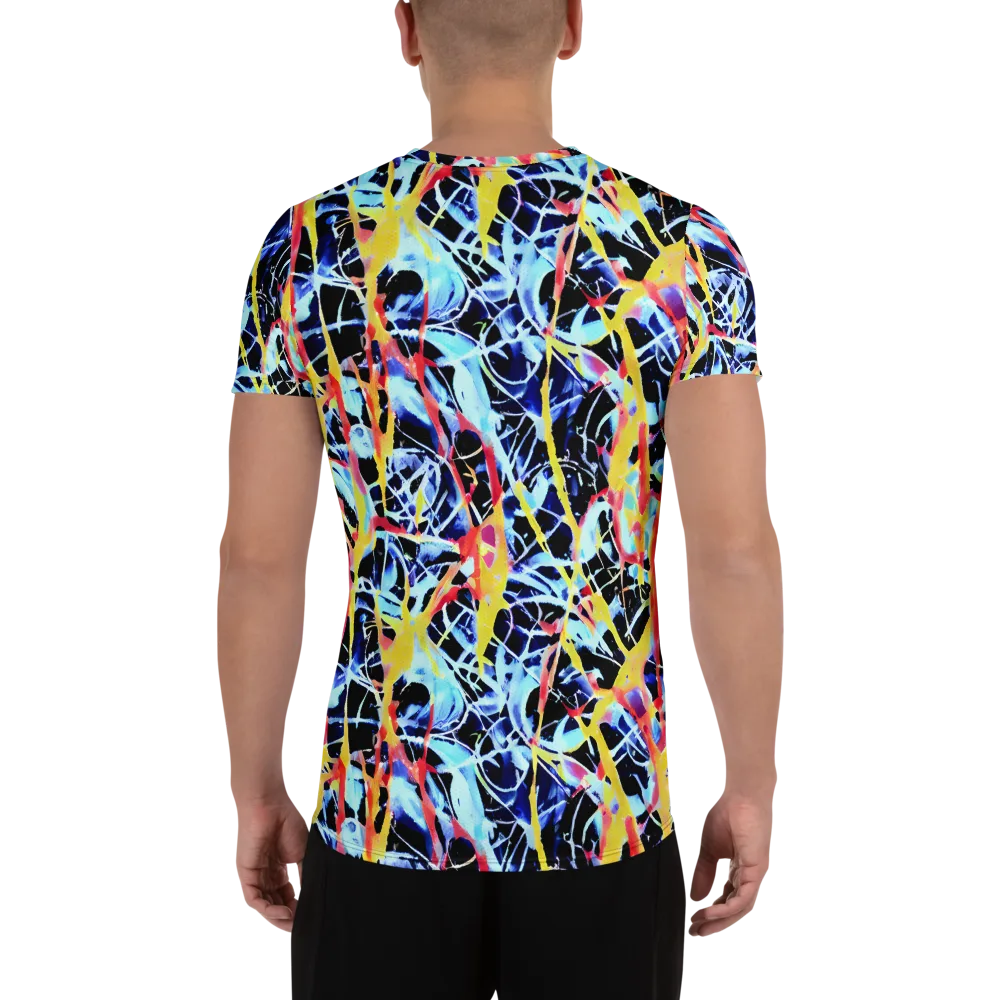 Aftershock Azure on Men's Athletic T-Shirt — Back