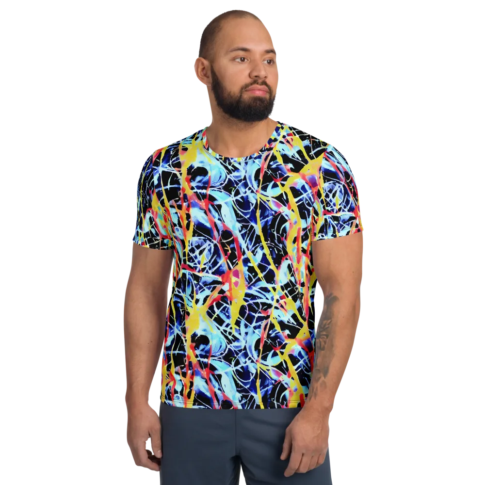 Aftershock Azure on Men's Athletic T-Shirt — Front