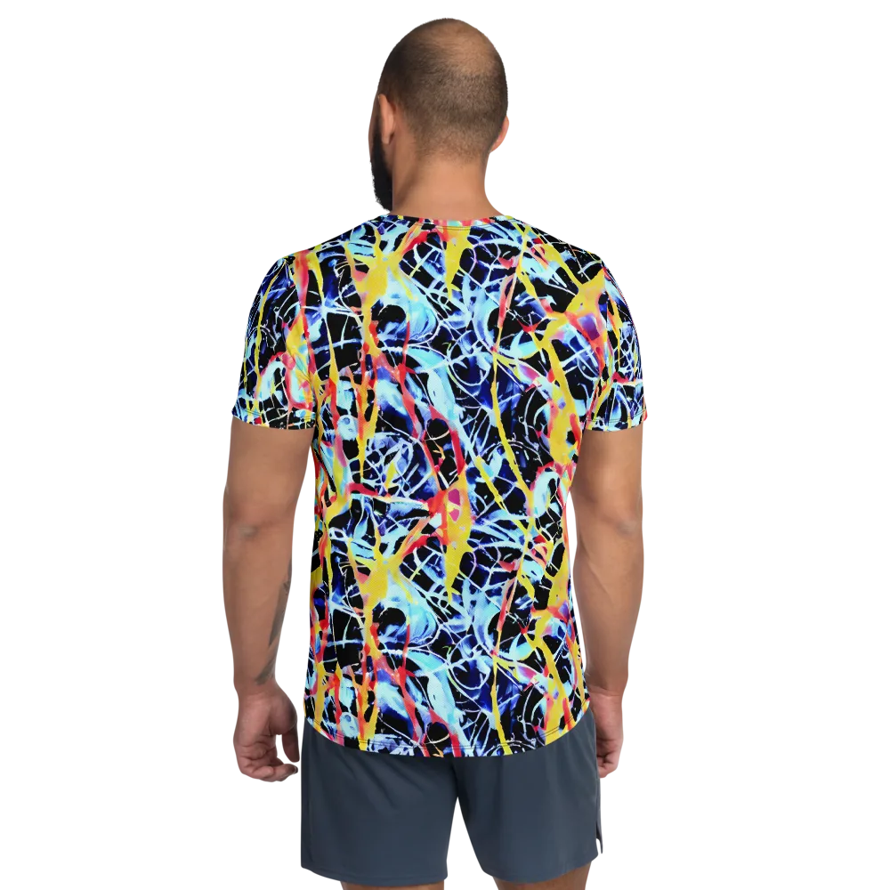 Aftershock Azure on Men's Athletic T-Shirt — Back