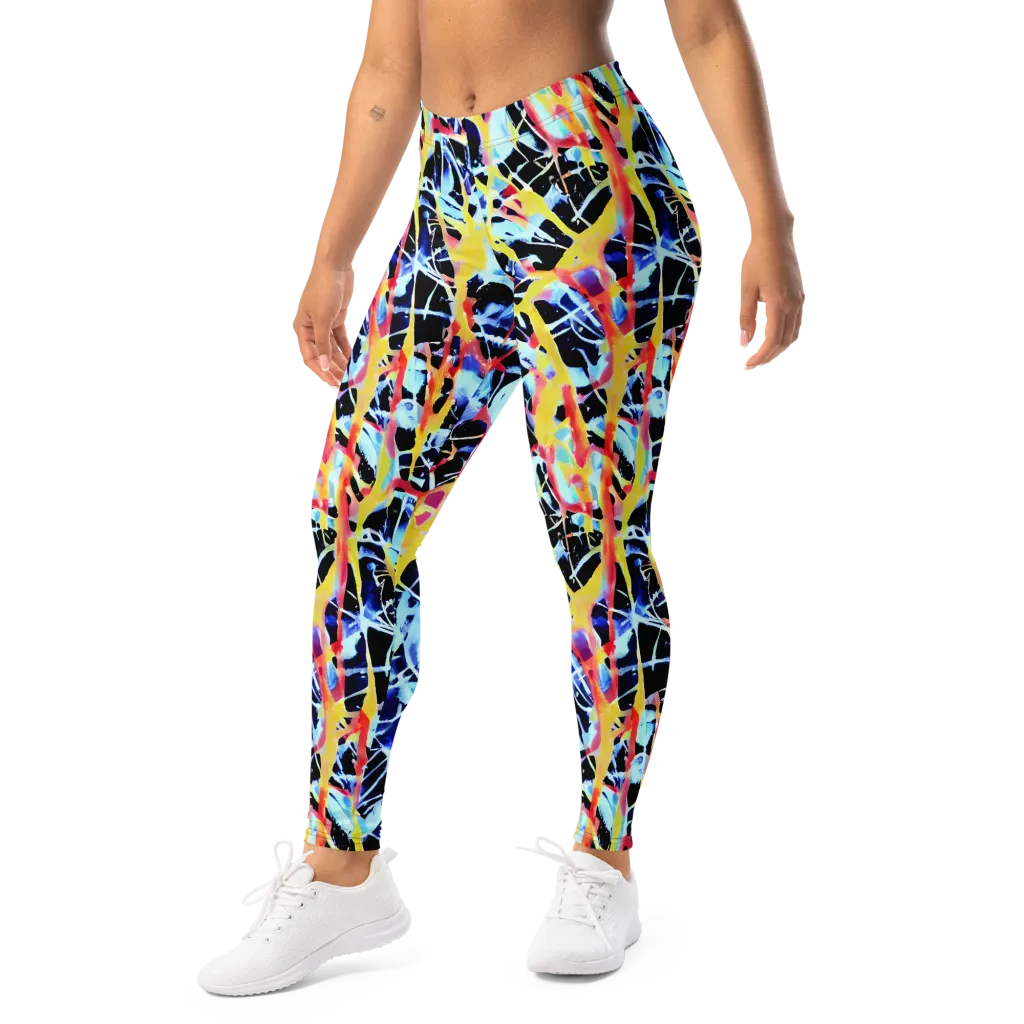 Aftershock Azure on Leggings — Left Front