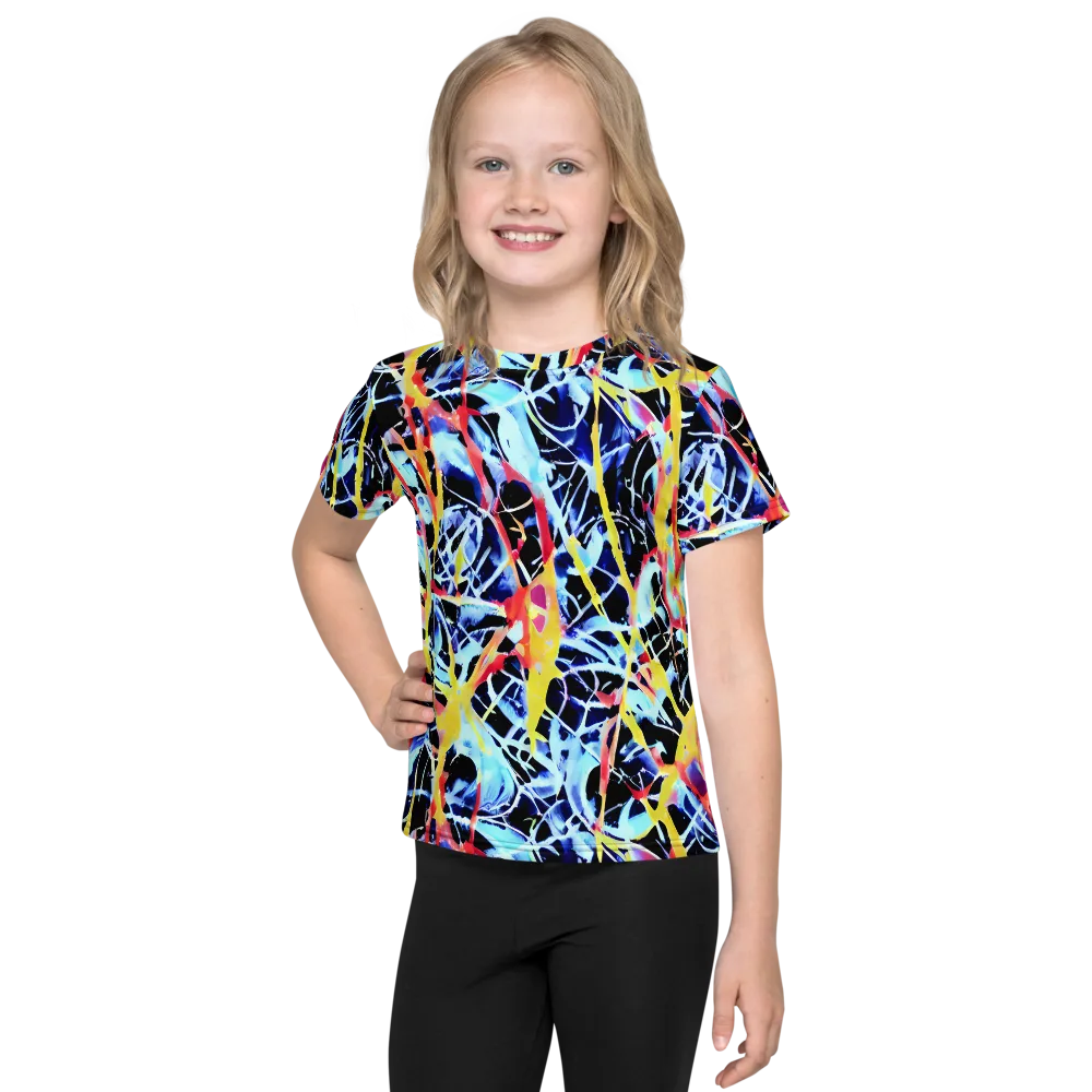 Aftershock Azure on Kids Crew Neck T-Shirt — Front