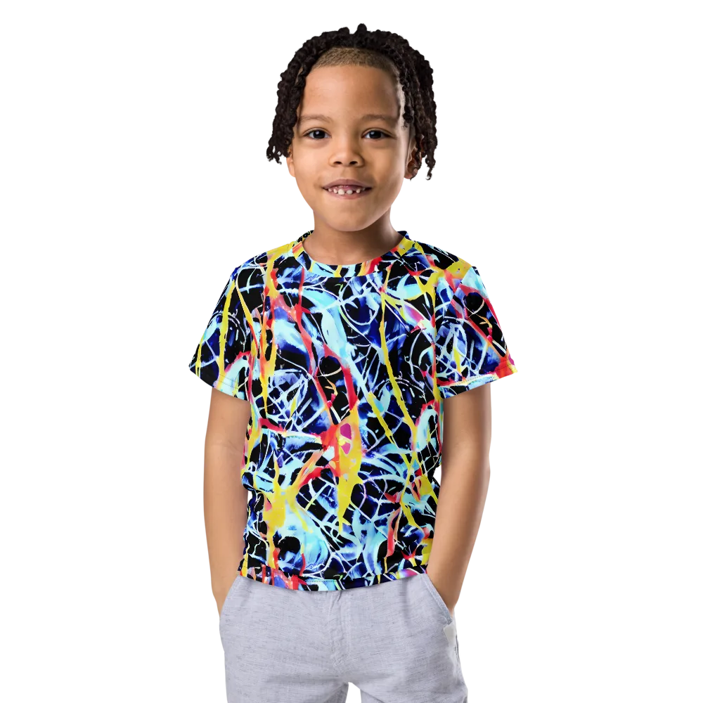 Aftershock Azure on Kids Crew Neck T-Shirt — Front