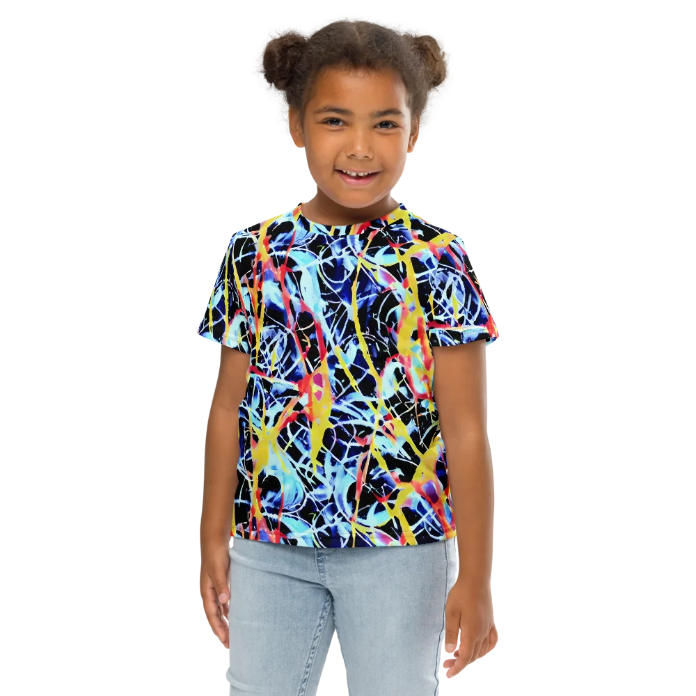 Aftershock Azure on Kids Crew Neck T-Shirt — Front