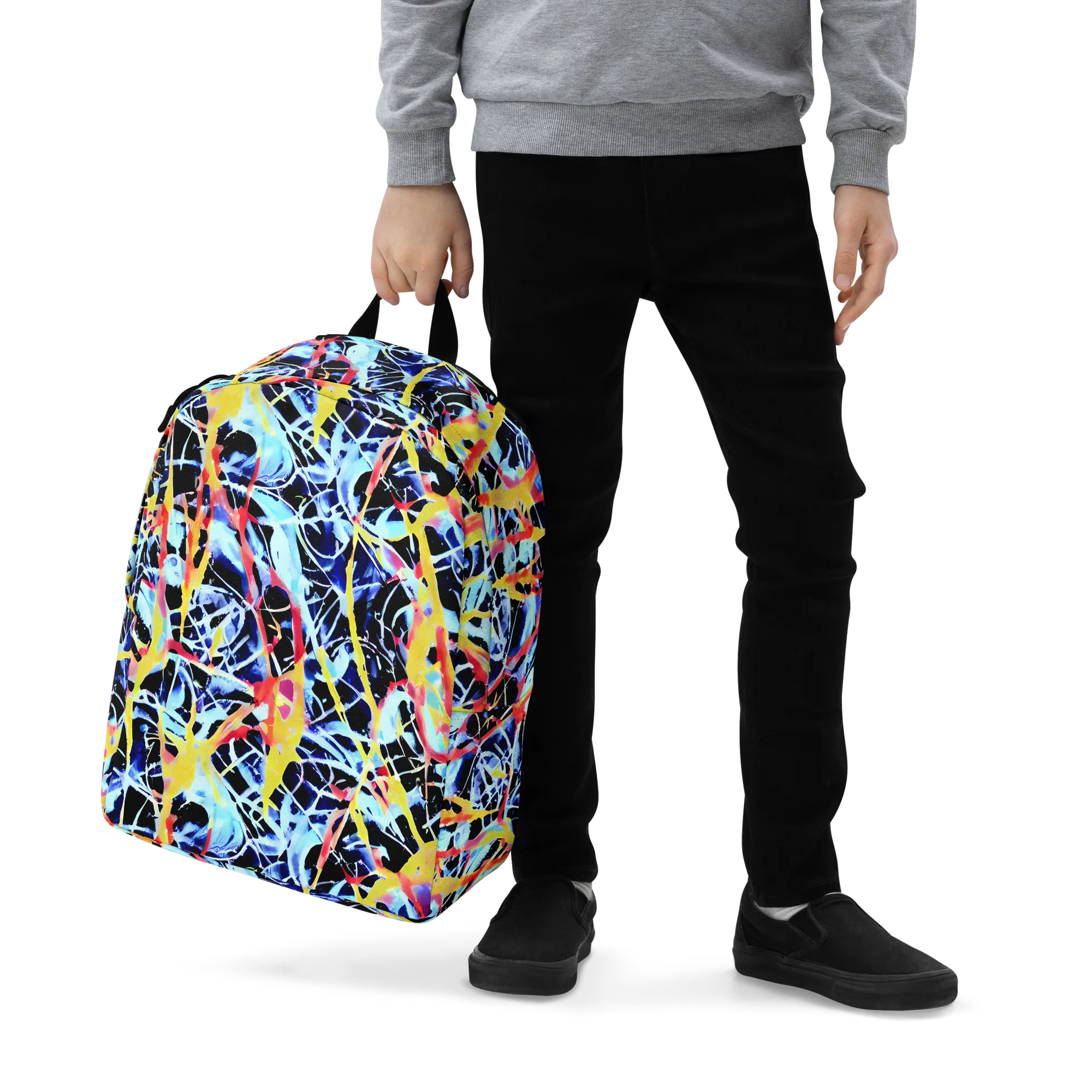 Aftershock Azure on Minimalist Backpack — Zoomed-in