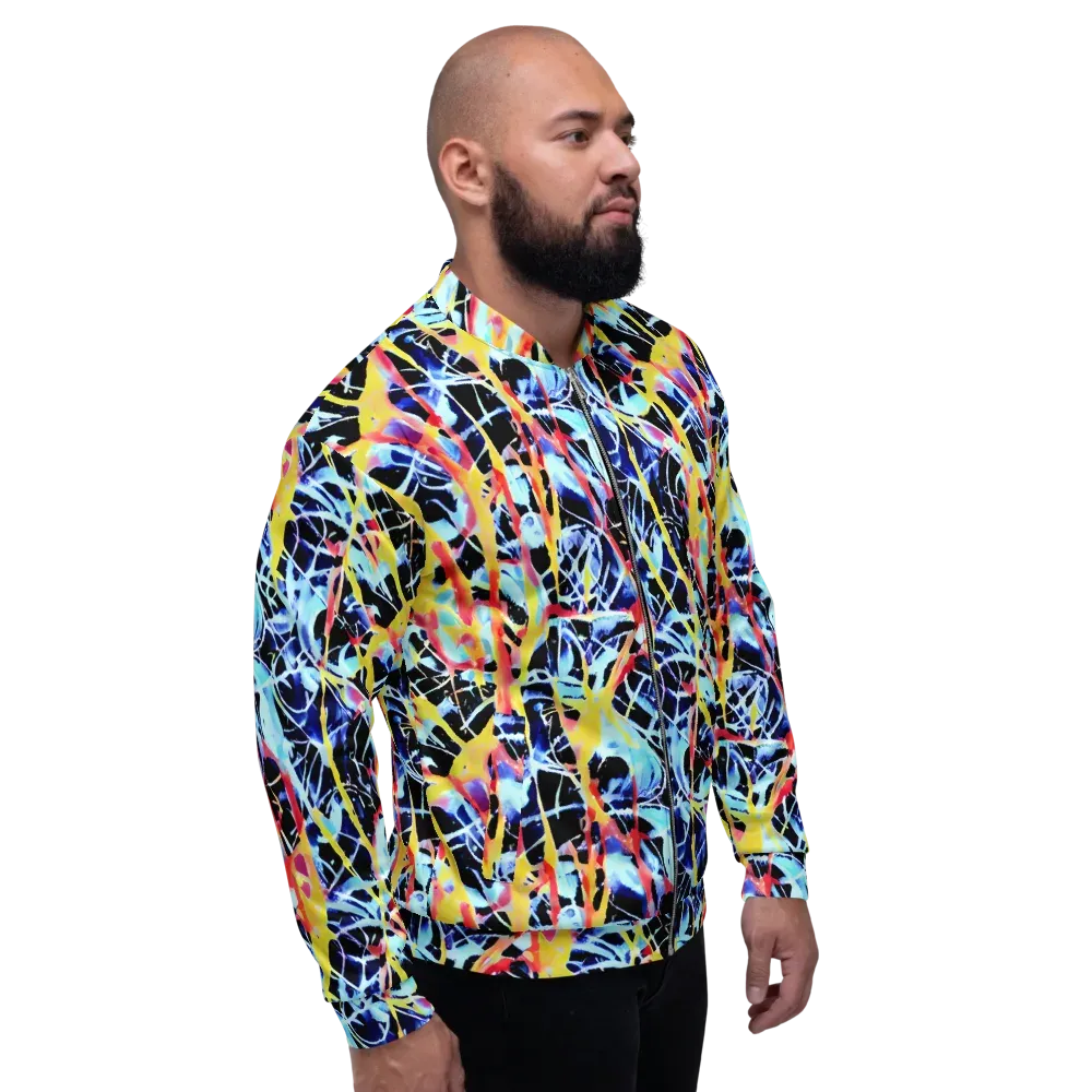 Aftershock Azure on Bomber Jacket — Right
