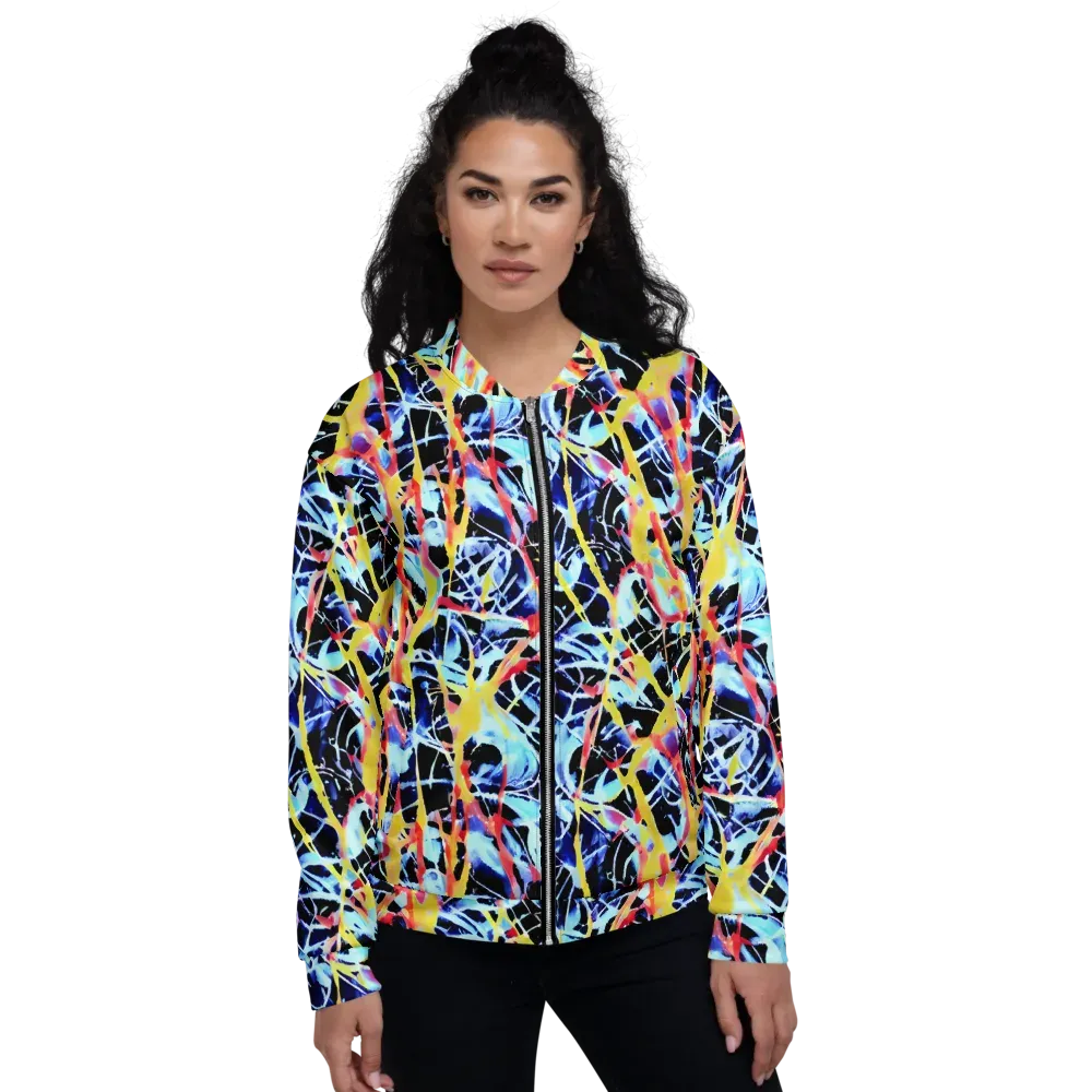 Aftershock Azure on Bomber Jacket — Front
