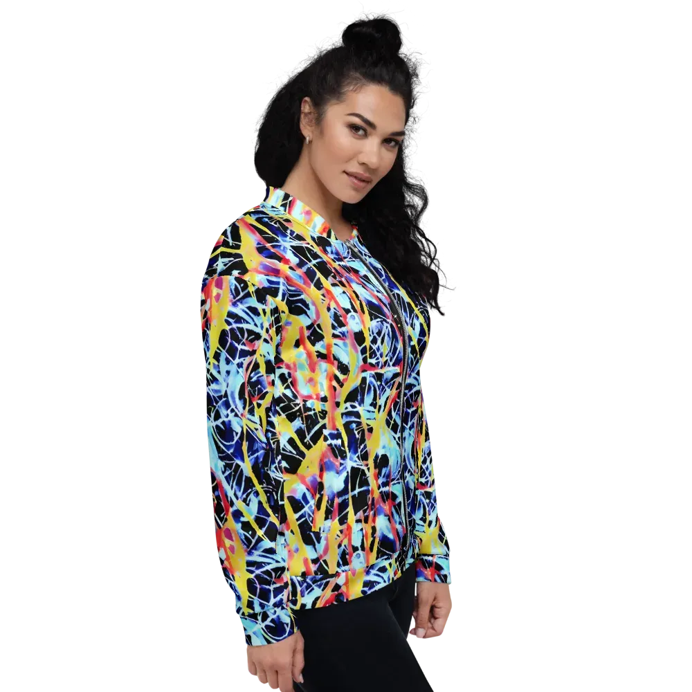 Aftershock Azure on Bomber Jacket — Right