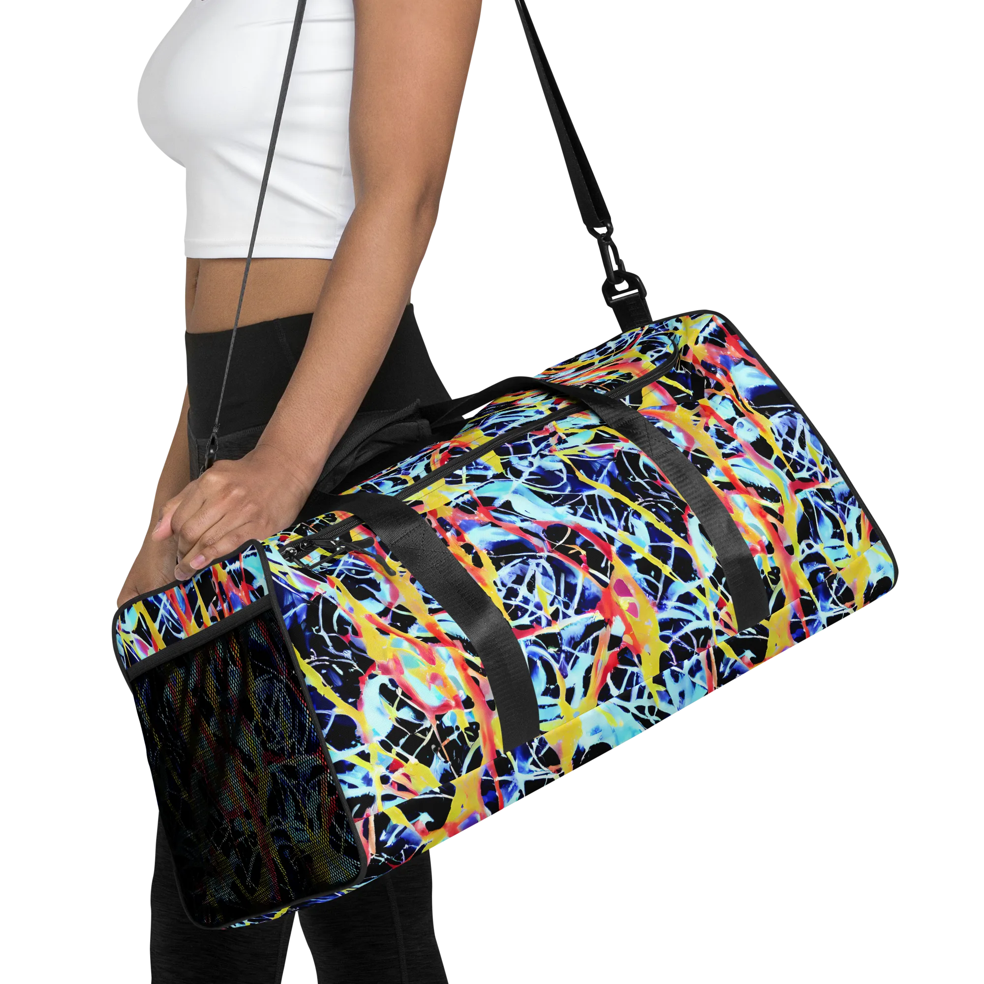 Aftershock Azure on Duffle Bag — Front