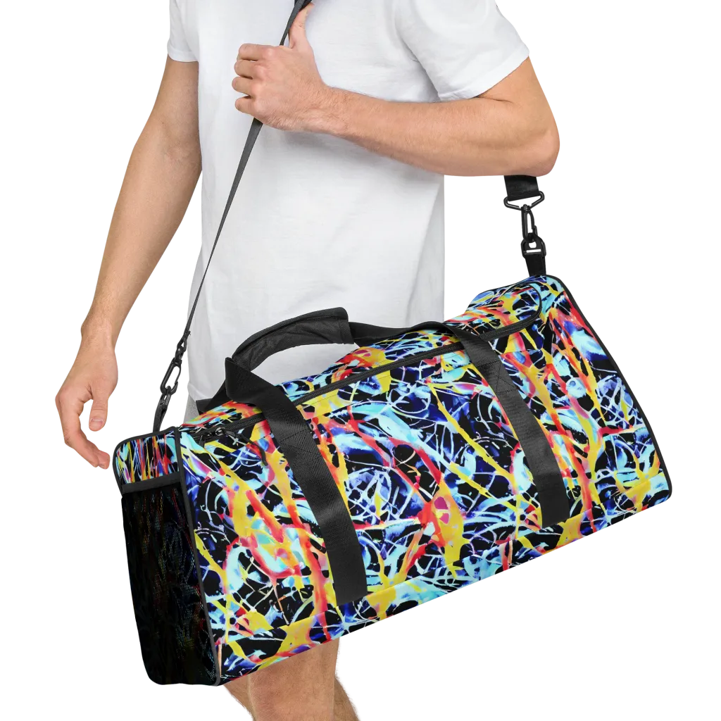Aftershock Azure on Duffle Bag — Right Front