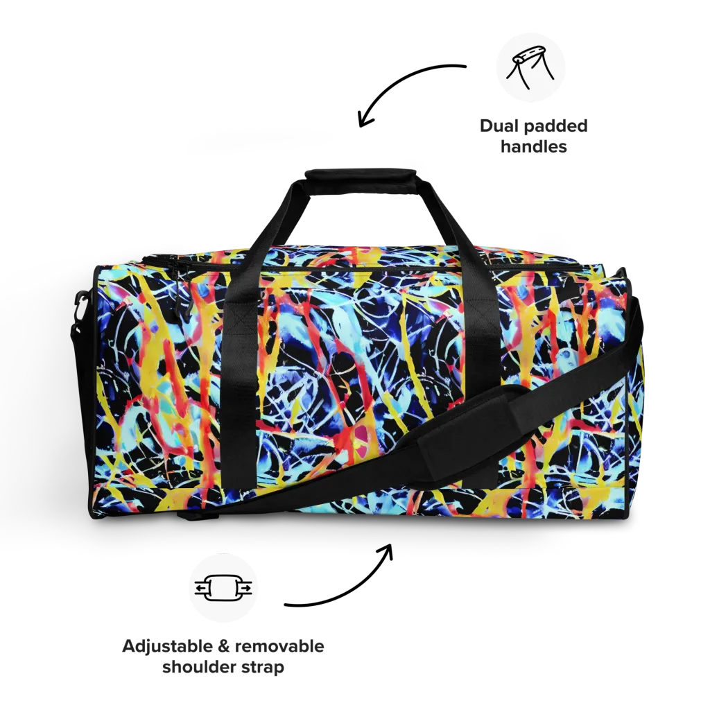Aftershock Azure on Duffle Bag — Front