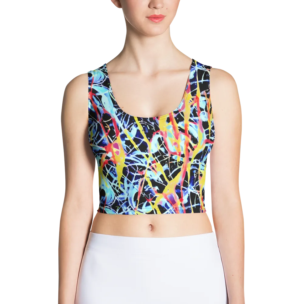 Aftershock Azure on Crop Top — Front