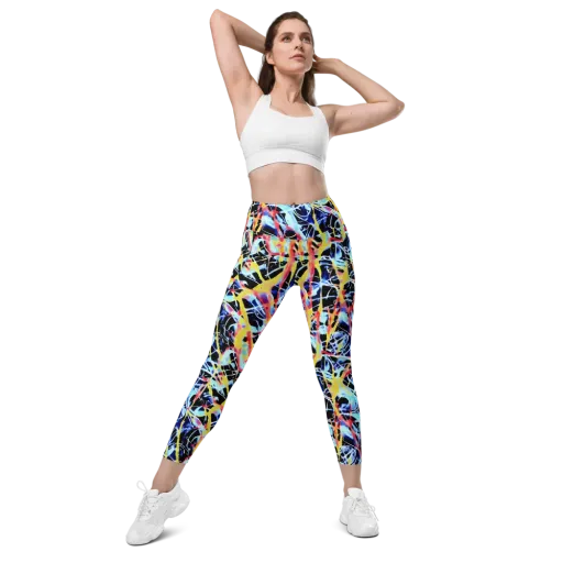 Aftershock Azure on a Leggings with Pockets