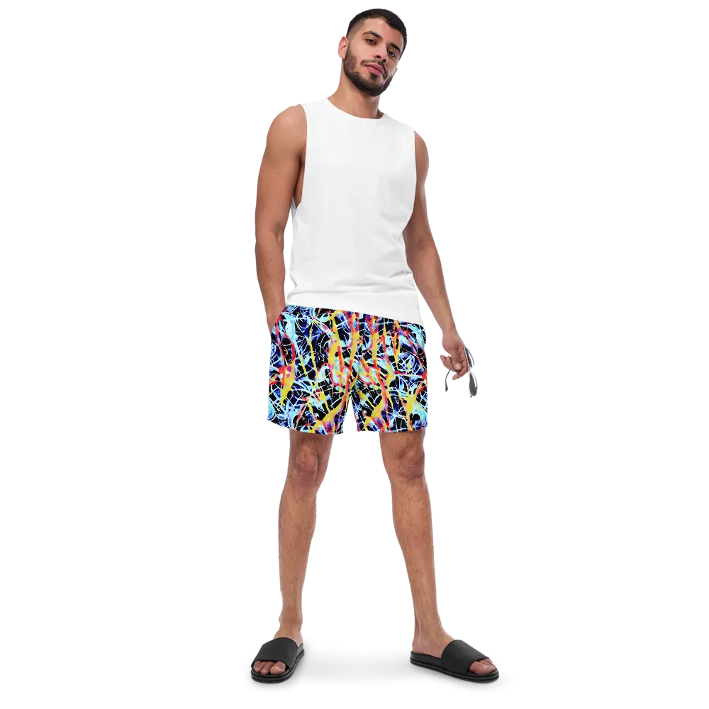 Aftershock Azure on Swim Trunks — Front