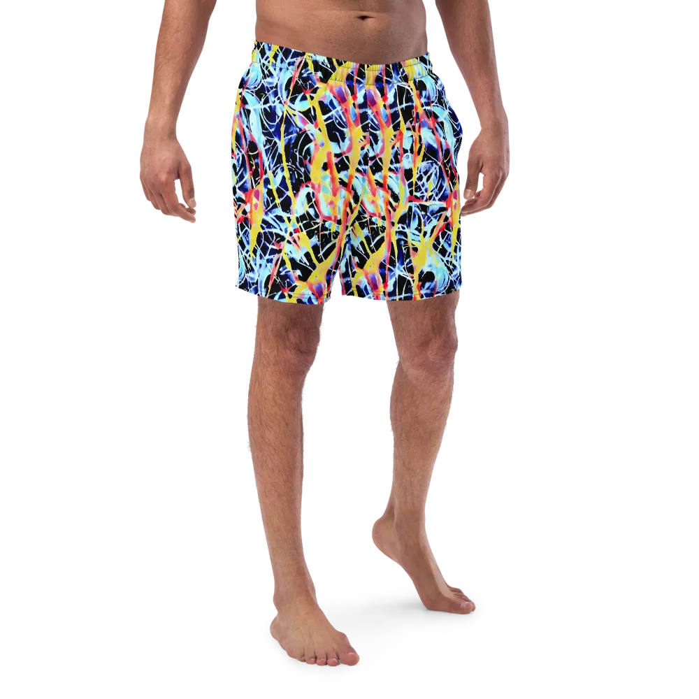 Aftershock Azure on Swim Trunks — Front