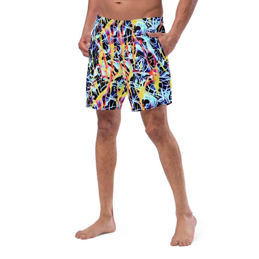 Aftershock Azure on Swim Trunks — Left Front