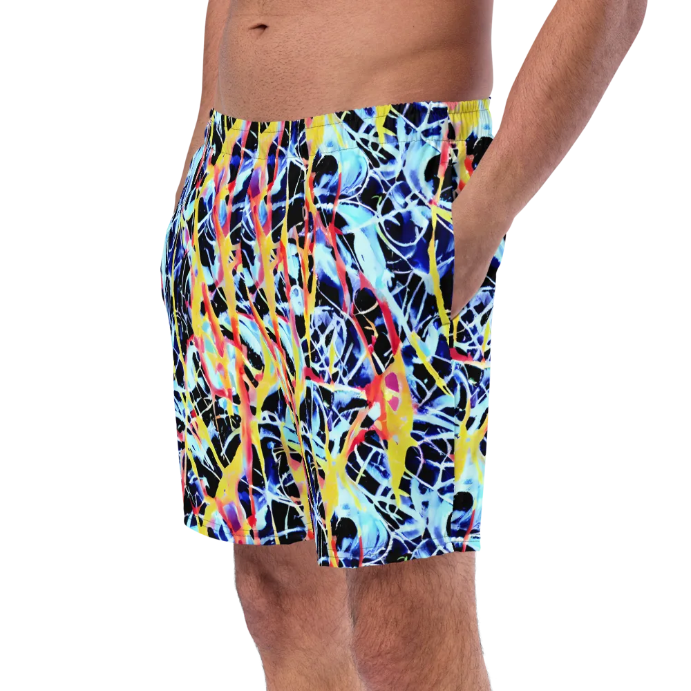 Aftershock Azure on Swim Trunks — Left Front