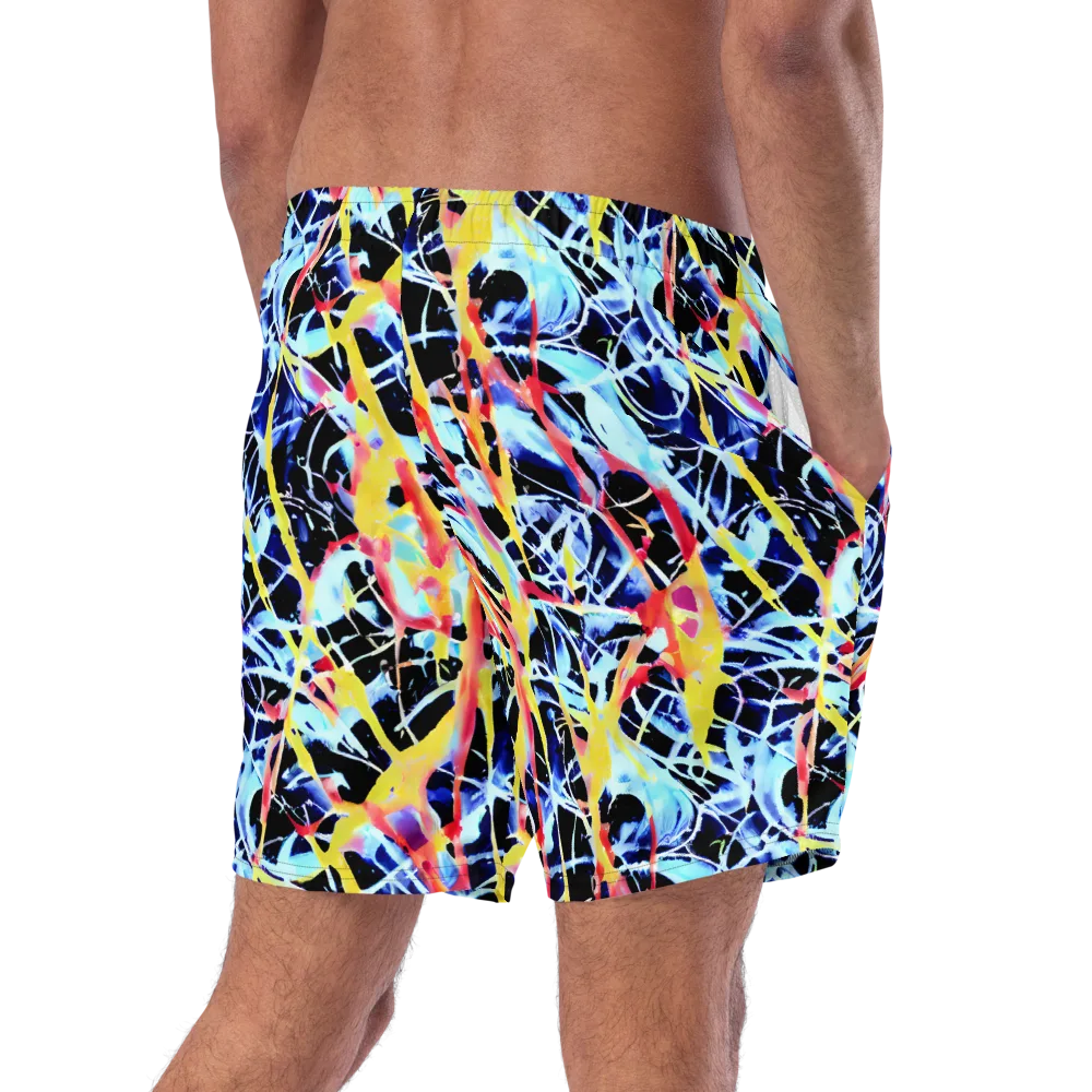Aftershock Azure on Swim Trunks — Right Back