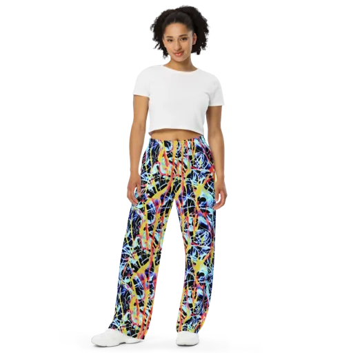 Aftershock Azure on a Wide-Leg Pants