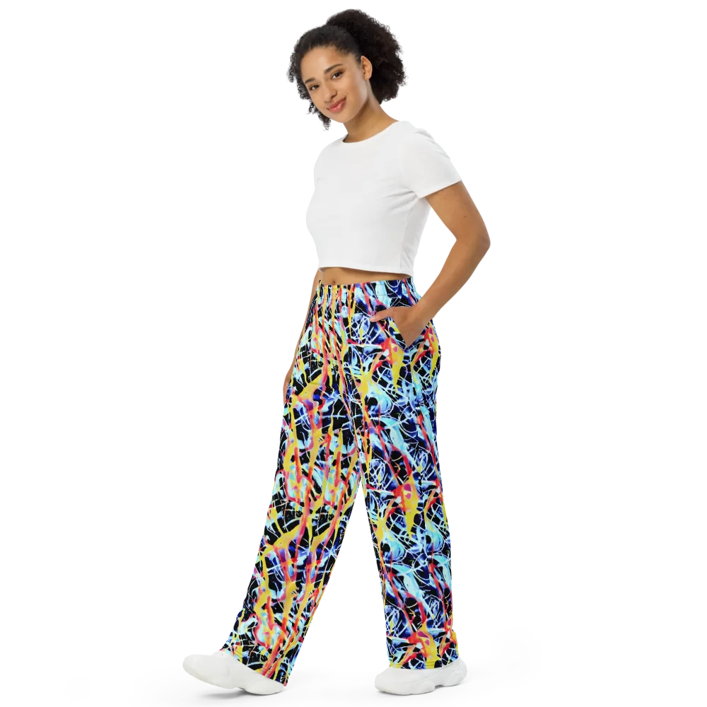 Aftershock Azure on Wide-Leg Pants — Left Front