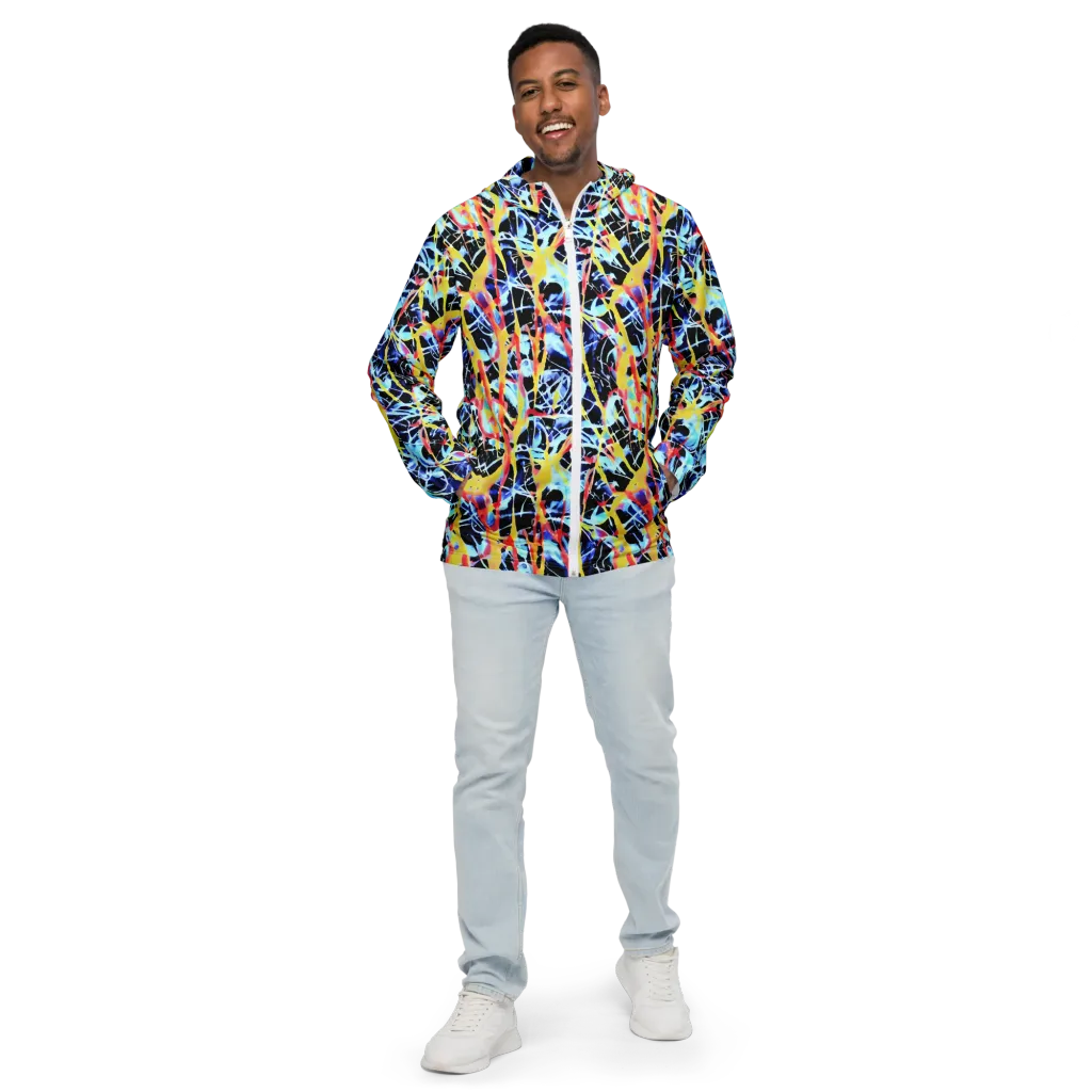 Aftershock Azure on Men's Windbreaker — Front