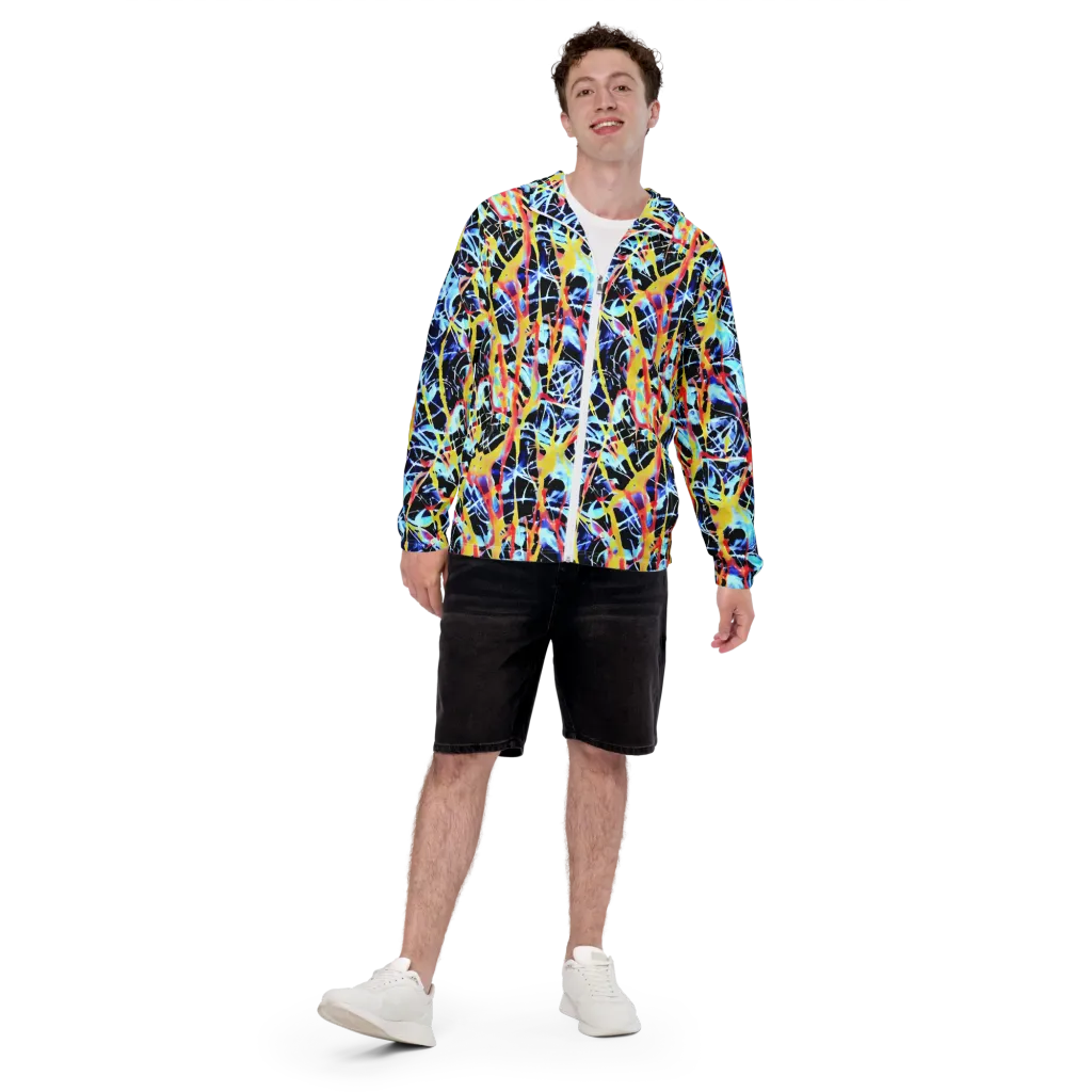 Aftershock Azure on Men's Windbreaker — Front