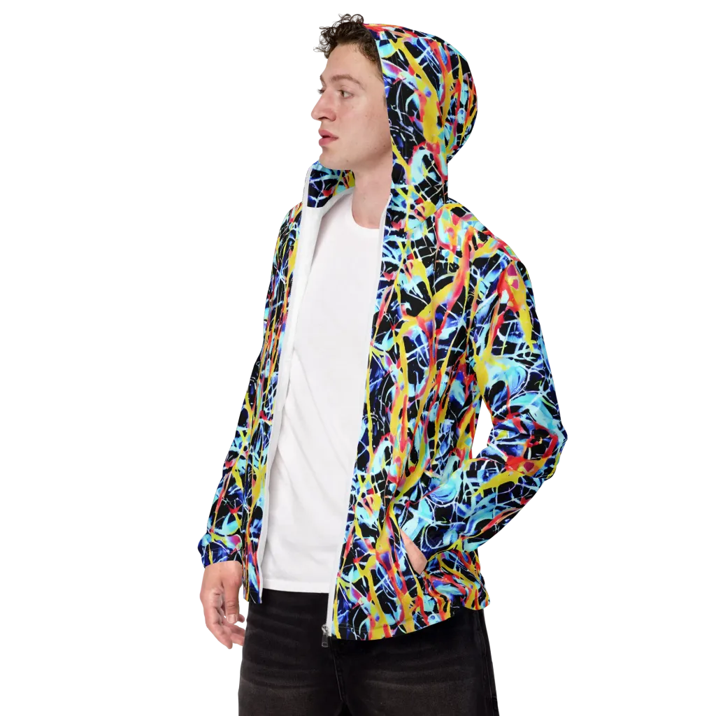Aftershock Azure on Men's Windbreaker — Left Front