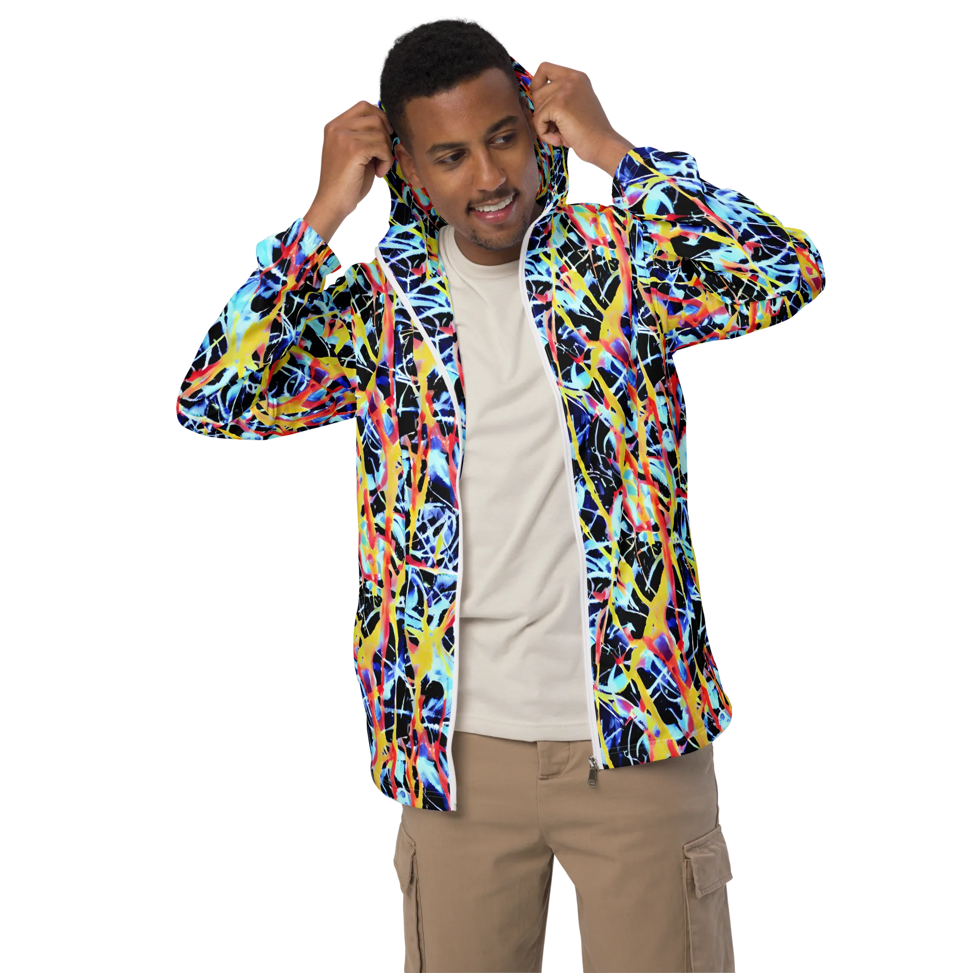 Aftershock Azure on Men's Windbreaker — Front