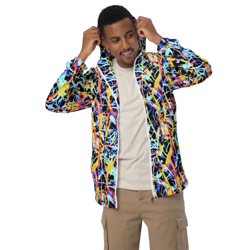 Aftershock Azure on a Men's Windbreaker