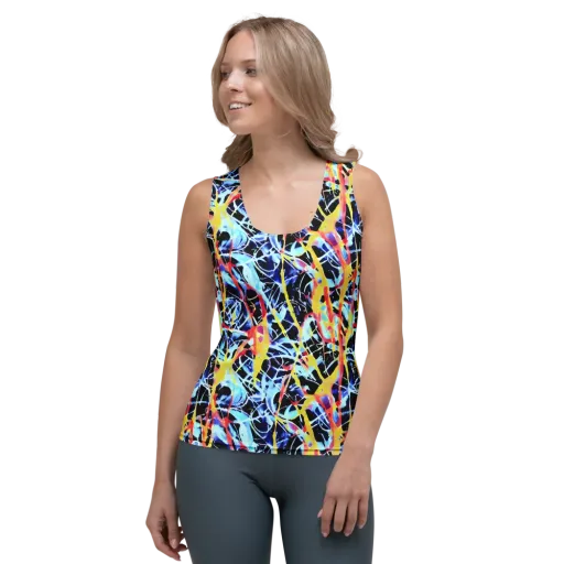Aftershock Azure on a Women's Tank Top