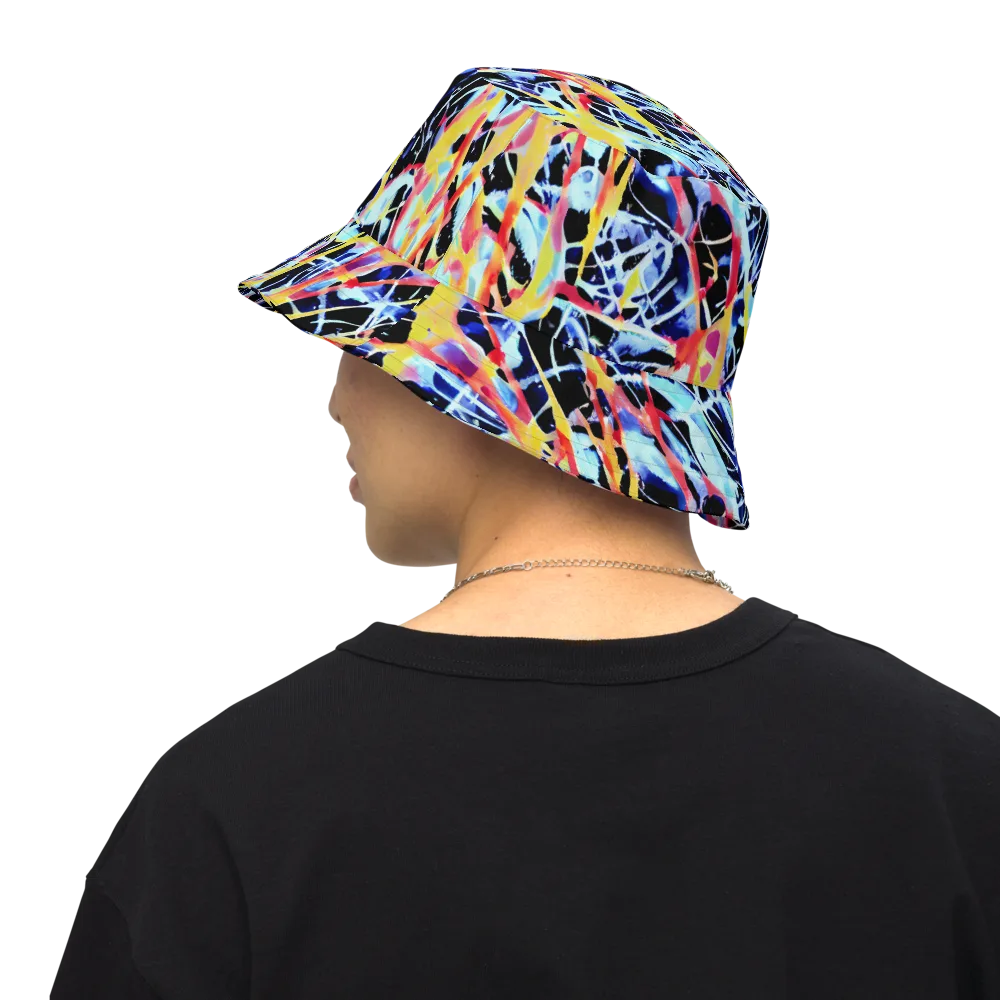 Aftershock Azure on Reversible Bucket Hat — Back Inside