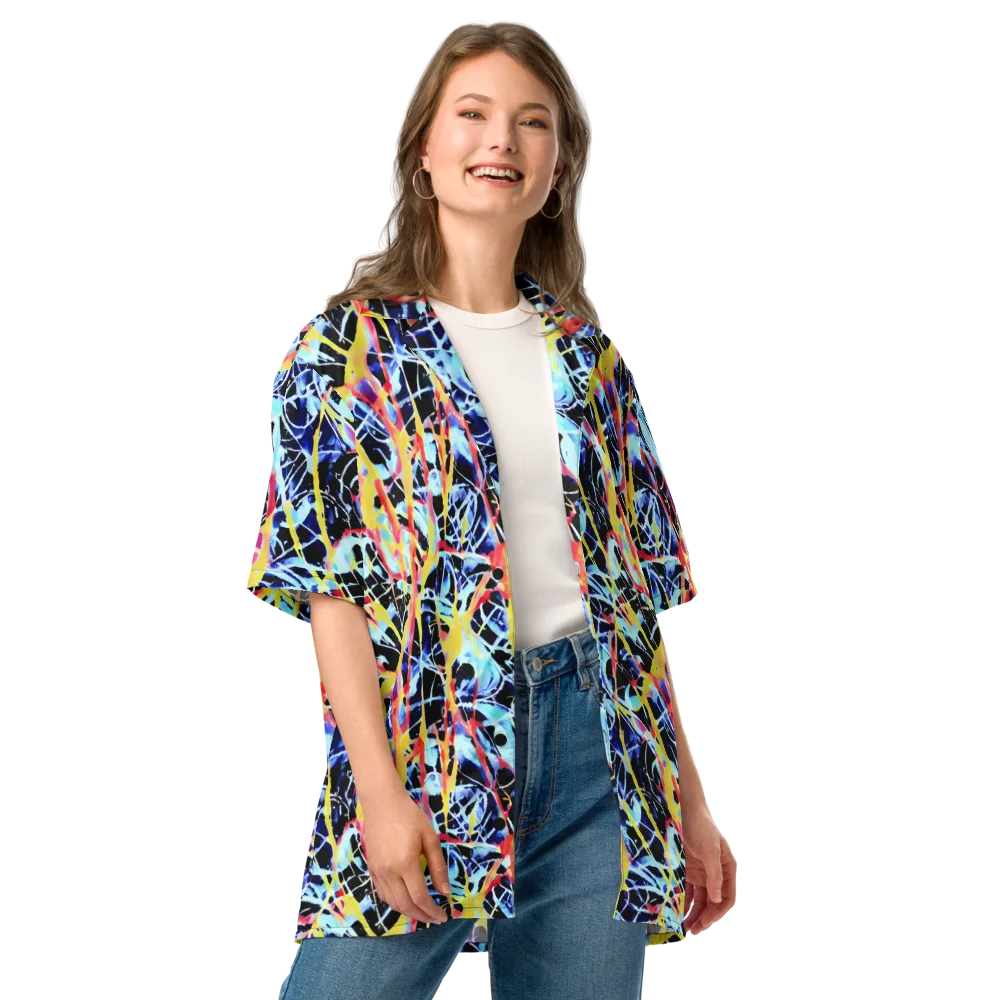 Aftershock Azure on Button Shirt — Front