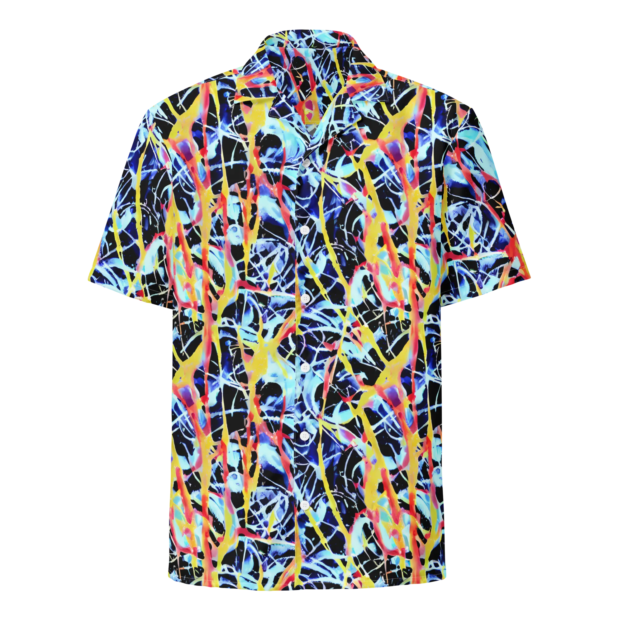 Aftershock Azure on Button Shirt — Front