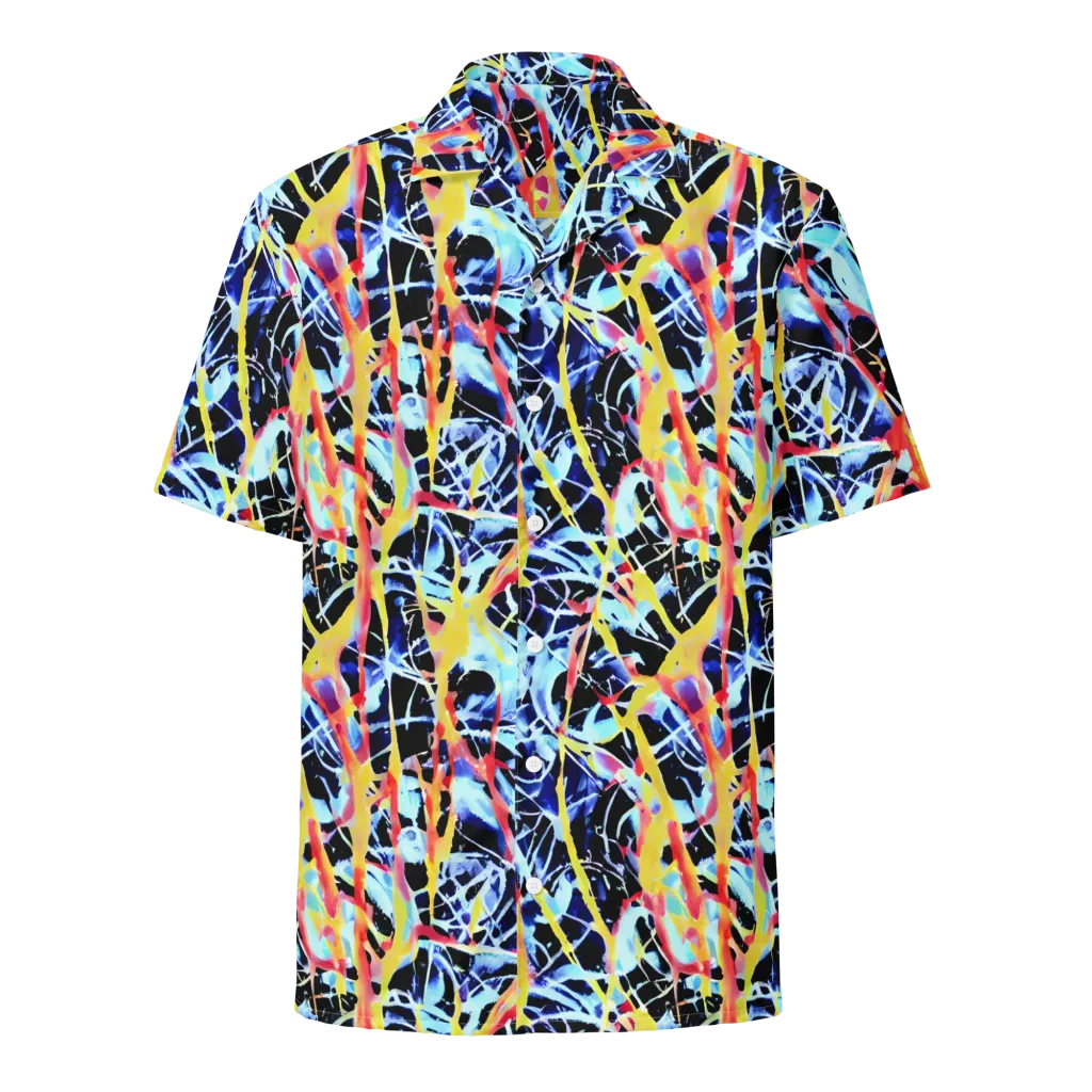 Aftershock Azure on Button Shirt — Front