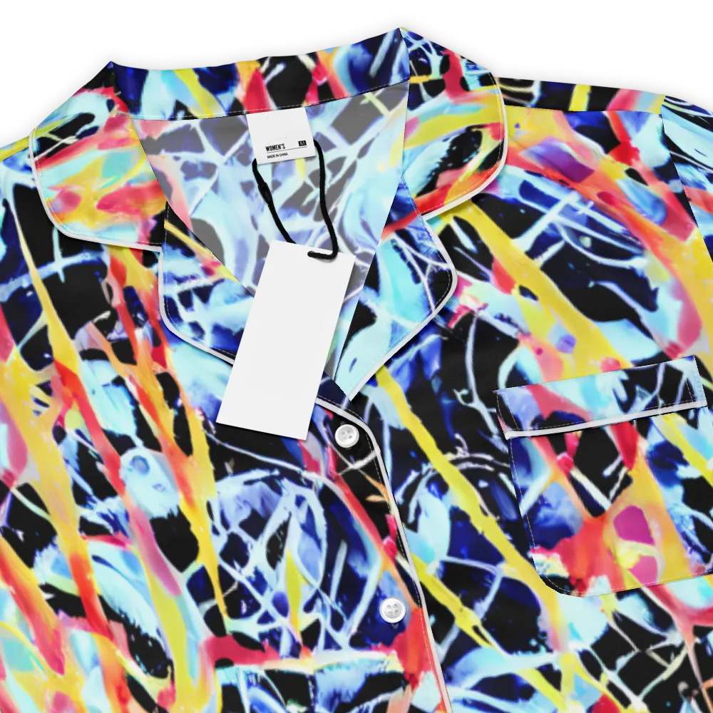 Aftershock Azure on Women's Short Sleeve Pajama Top — Product details