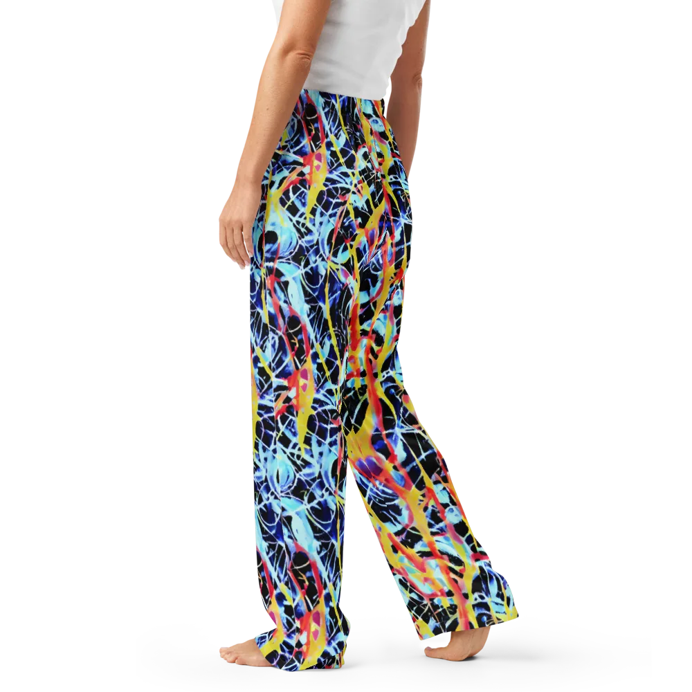 Aftershock Azure on Women's Pajama Pants — Left