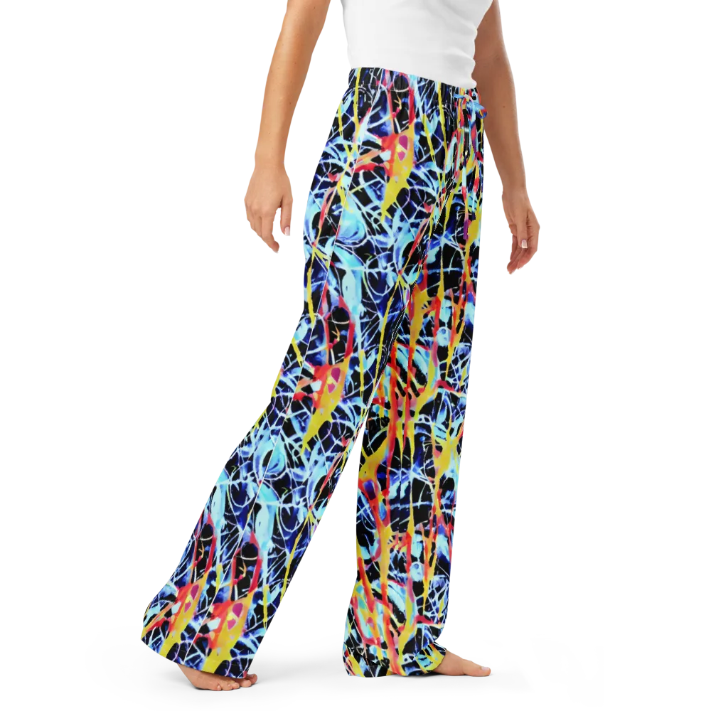 Aftershock Azure on Women's Pajama Pants — Right Front