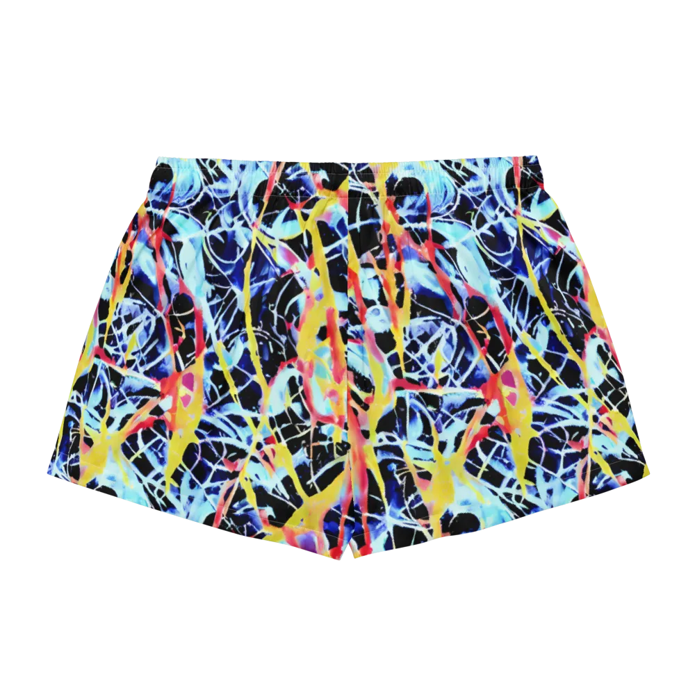 Aftershock Azure on Women's Pajama Shorts — Back